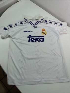 Vintage Real Madrid KELME Jersey Shirt Collared Made in Spain Youth 10